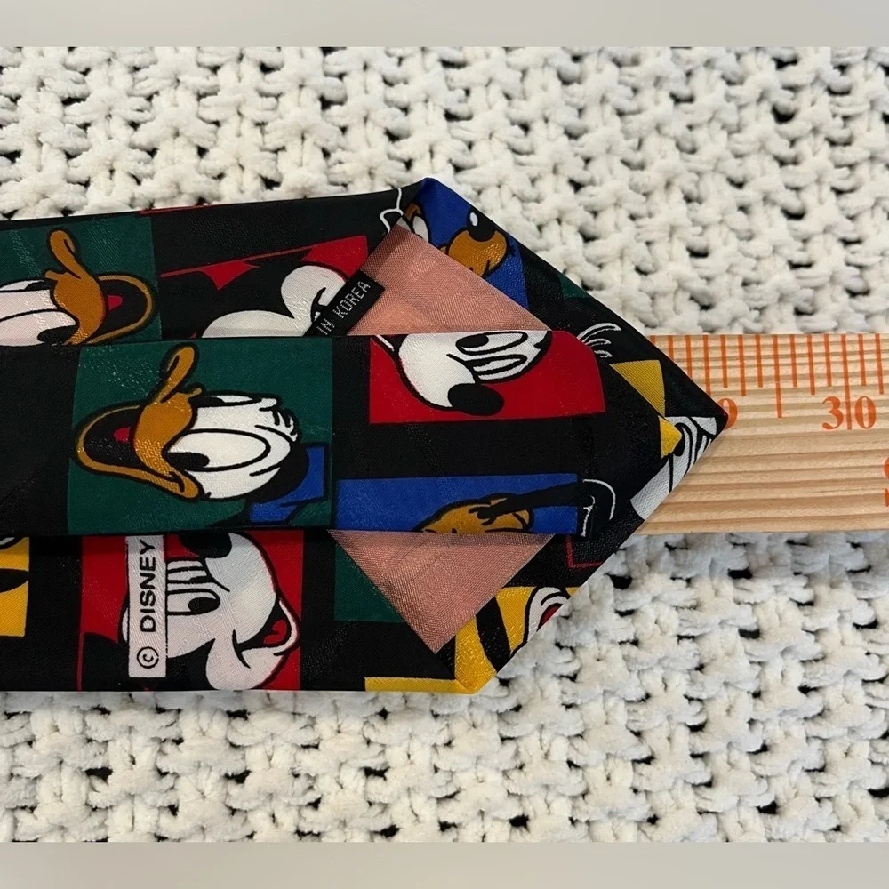 Vintage Balancine Men’s Hot Cakes Disney Character Multicolor Polyester Neck Tie